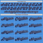 Maillot de baseball authentique bleu poudre, bleu marine et blanc, personnalisé Maillot de baseball authentique bleu poudre, bleu marine et blanc, personnalisé