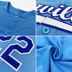 Maillot de baseball authentique Custom Powder Or-Blanc-Bleu Maillot de baseball authentique Custom Powder Or-Blanc-Bleu