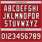 Maillot de baseball personnalisé rouge, blanc et noir, authentique