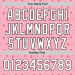 Maglia da baseball autentica rosa, bianca e nera, con cuore 3D, luce e amore, personalizzata per San Valentino