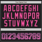 Maillot de baseball personnalisé bleu noir, rose clair, authentique