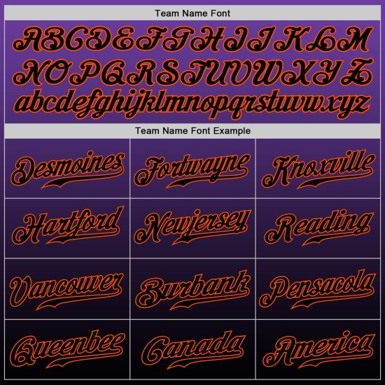 Maillot de baseball tendance délavé noir-orange personnalisé violet authentique