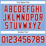 Maillot de baseball bleu authentique rouge-blanc personnalisé léger