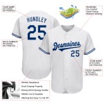 Maillot de baseball blanc authentique personnalisé Royal
