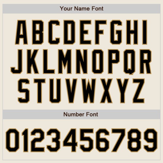 Maillot de baseball authentique, doré, crème, personnalisé, noir, ancien