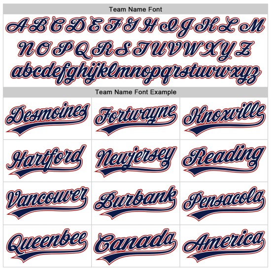 Maglia da baseball autentica bianca retrò blu navy-rossa personalizzata Maglia da baseball autentica bianca retrò blu navy-rossa personalizzata