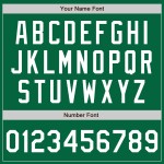 Maglia Kelly personalizzata, autentica, verde, baseball, bianca Maglia Kelly personalizzata, autentica, verde, baseball, bianca