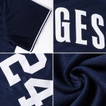 Maillot de baseball personnalisé authentique bleu marine bleu marine-gris