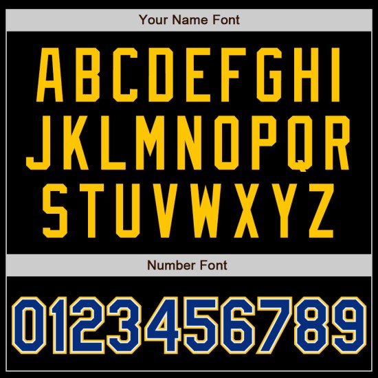 Maillot de baseball personnalisé noir authentique Royal-Gold