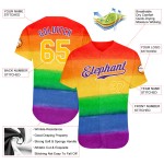 Le mois de la fierté et du baseball est un maillot LGBT authentique pour Rainbow Custom