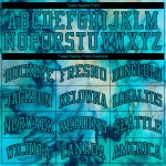 Maillot de baseball bleu sarcelle-noir, teinture personnalisée 3D, cravate authentique Maillot de baseball bleu sarcelle-noir, teinture personnalisée 3D, cravate authentique